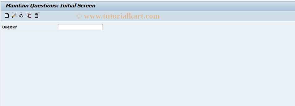 SAP TCode SQADB01 - Maintain Questions for QADB