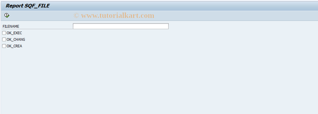 SAP TCode SQF_FILE - Support Query Framework