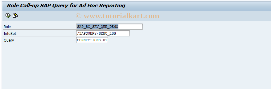 SAP TCode SQ_DEMO_ADHOC - Demo: Start InfoSet Query (Ad Hoc)