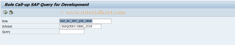 SAP TCode SQ_DEMO_DEV - Demo: Start InfoSet Query (Dev.)