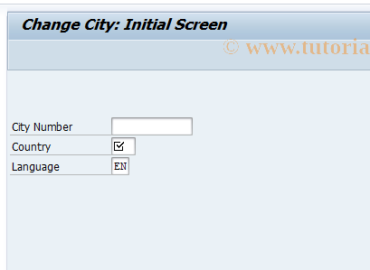 SAP TCode SR11 - Change city