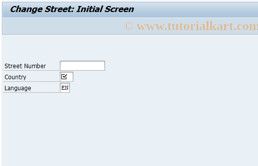 SAP TCode SR21 - Change street