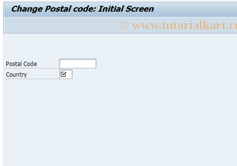 SAP TCode SR31 - Change postal code