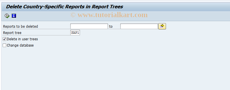 SAP TCode SRCN - Delete Country-Specific Reports