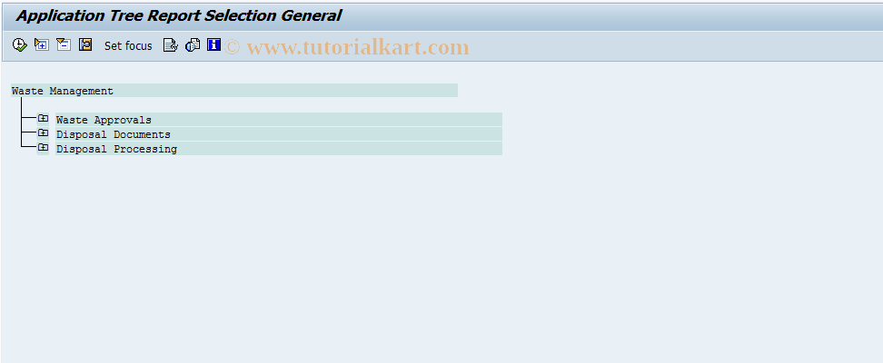 SAP TCode SRET - Report Selection