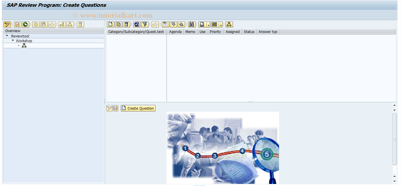 SAP TCode SREV01 - Review Authoring Environment