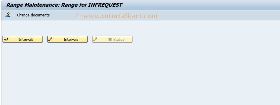 SAP TCode SRM01 - Number Range Maintenance: INFREQUEST