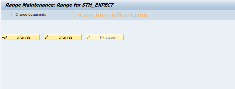 SAP TCode SRM02 - Number Range Maintenance: STH_EXPECT