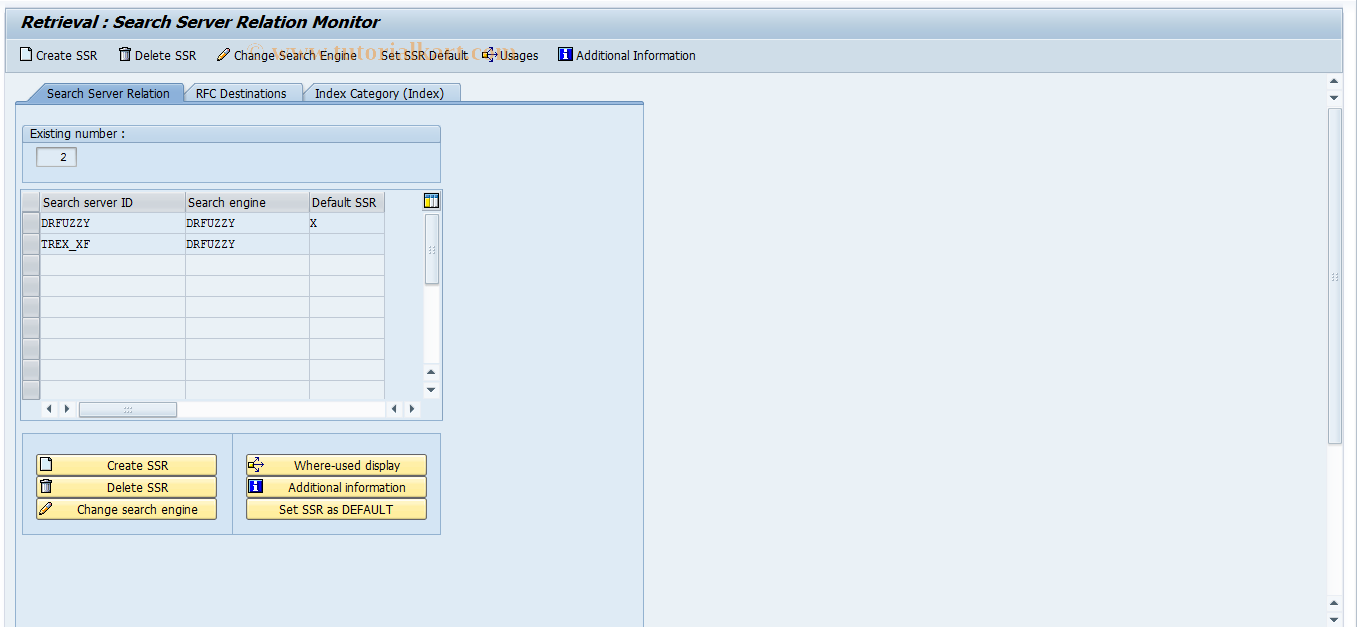 SAP TCode SRMO - SAP Retrieval - Monitor