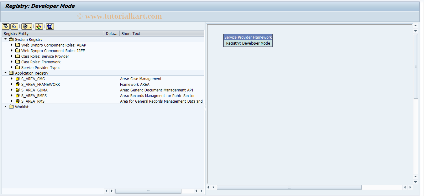 SAP TCode SRMREGEDIT - SRM Registry Maintenance