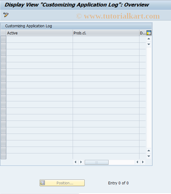 SAP TCode SRM_APPL_LOG - Application Log Settings