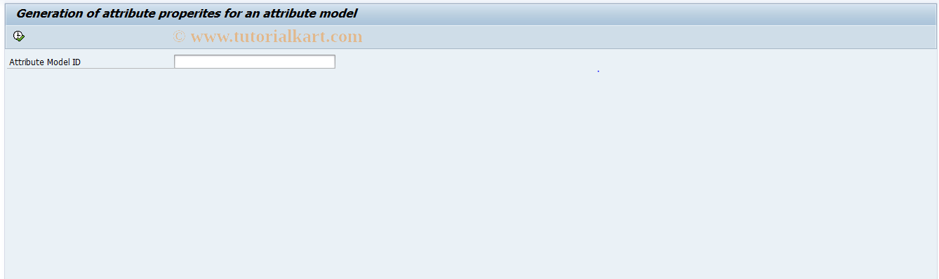 SAP TCode SRM_PROP_PERSPUBLISH - Generate Attribute Properties