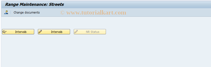 SAP TCode SRN2 - Number range maintenance: ADRSTREET