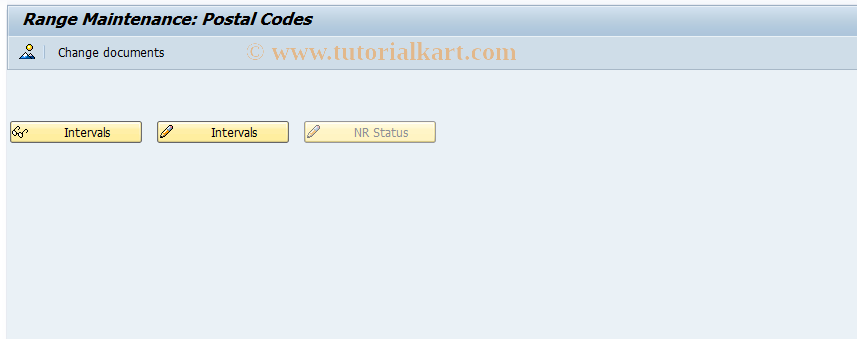SAP TCode SRN3 - Number range maintenance: ADRPSTCODE