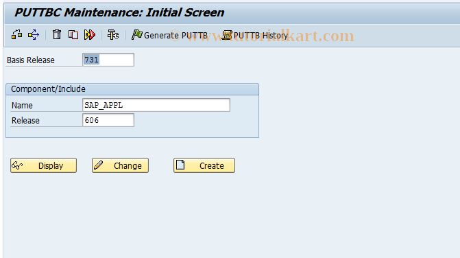 SAP TCode SRT0 - Repository Switch: PUTTB Handling