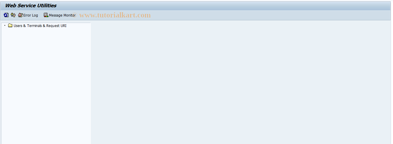 SAP TCode SRTUTIL - Tracing Utilities for Web Service
