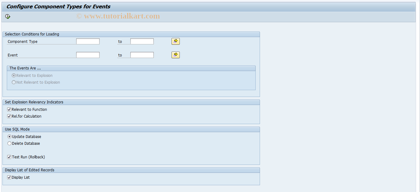 SAP TCode SRT_ROLES - Roles maintenance
