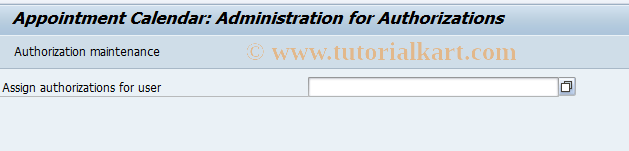 SAP TCode SSCA - Appointment Calendar:  Authorization  Maintenance 