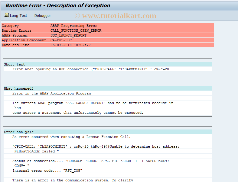 SAP TCode SSC_REPORTCONTROLLIN - CRM Service Request Report For CO