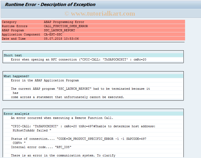 SAP TCode SSC_REPORTFINANCIALS - CRM Service Request Report For FIN