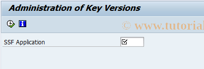 SAP TCode SSFVA - Administration of Key Versions