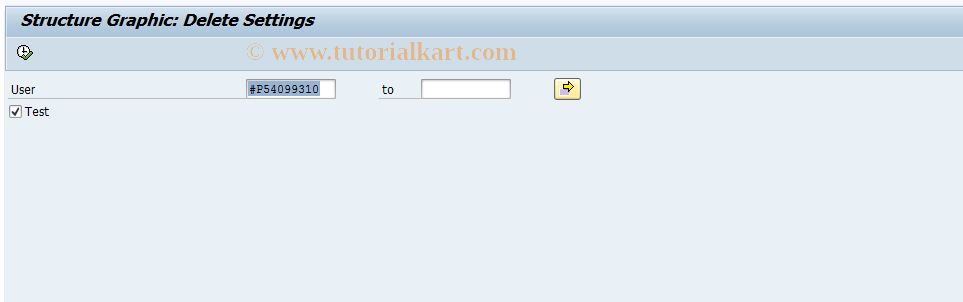 SAP TCode SSUD - Structure graphic: delete settings