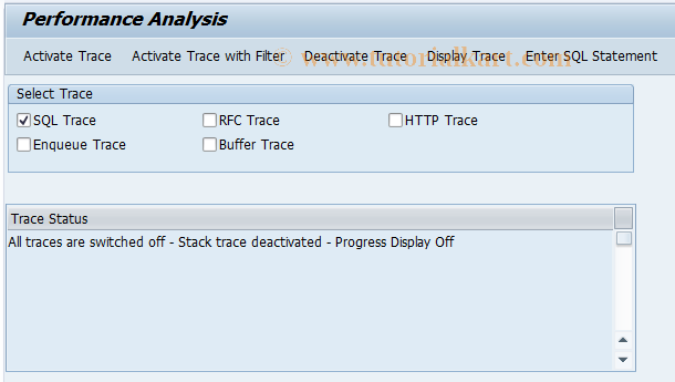SAP TCode ST05ACC - Barrier-Free Performance Trace