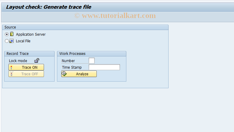 SAP TCode ST20LC - Layout Check