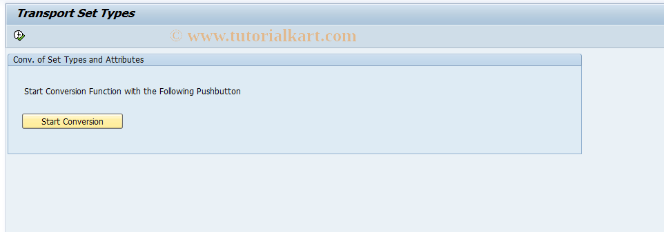 SAP TCode START_20C_TRANSFORM - Convert Set Types and Attributes