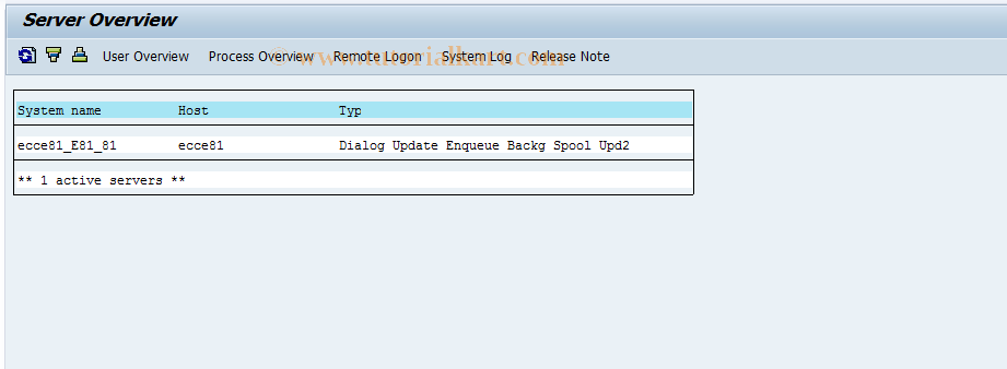 SAP TCode STDA - Debugger display/control (server)