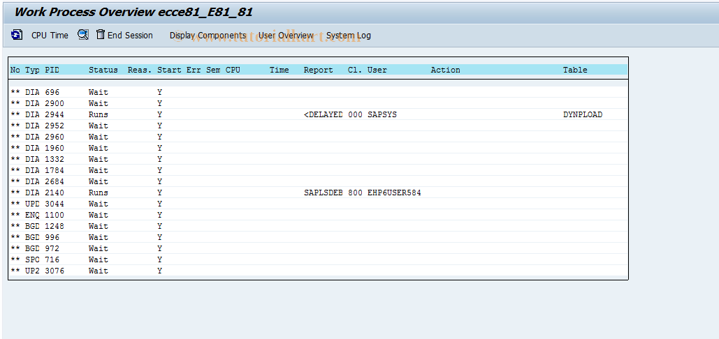 SAP TCode STDC - Debugger output/control