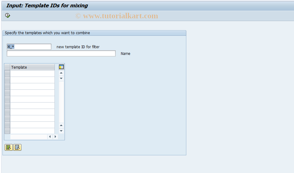 SAP TCode STEMPMERGE - Mix templates