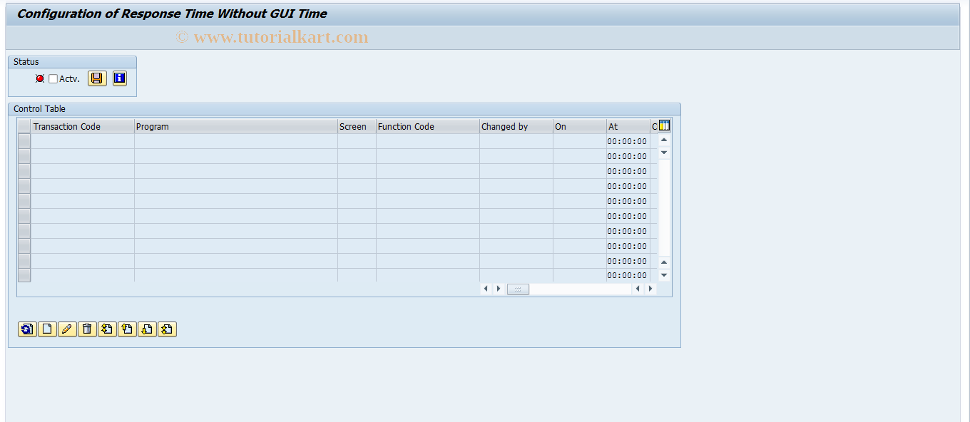 SAP TCode STGTC - Konfiguration der Antwortzeit