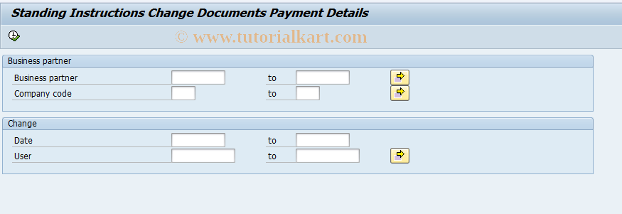 SAP TCode STI1 - Change Documents Payment Details