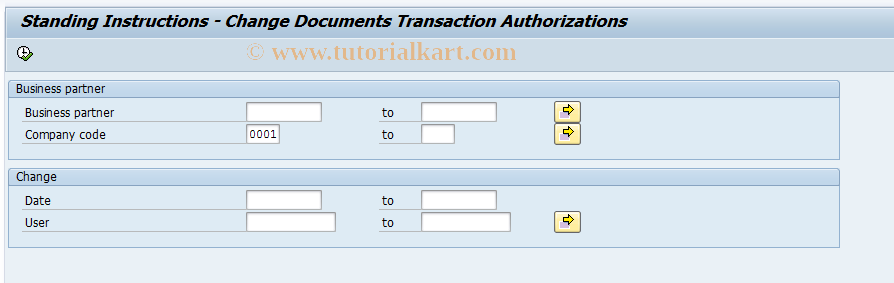 SAP TCode STI3 - Chg. Documents Transaction Authorization 