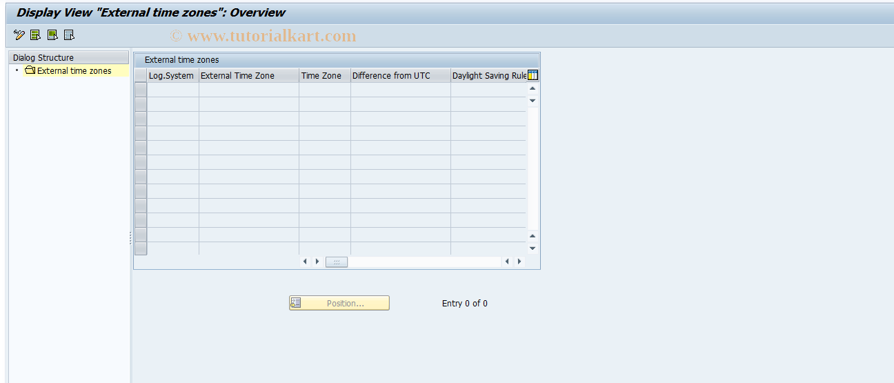 SAP TCode STZED - Time zone mapping in ext. systems