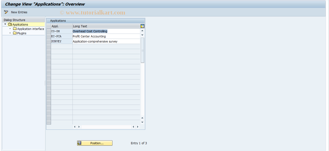 SAP TCode SURAP - Survey: register application