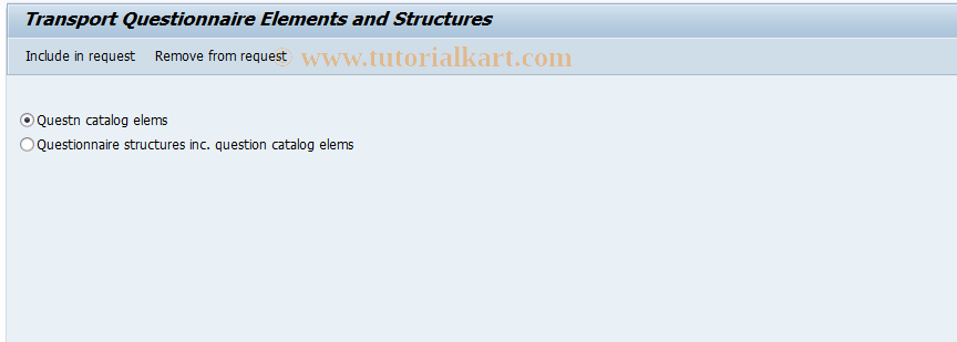 SAP TCode SURTRANS - Survey: Transport Link