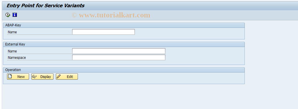 SAP TCode SVAR - Entry Point for Service Variants