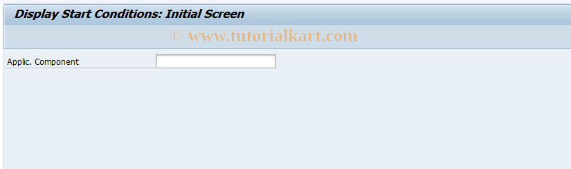 SAP TCode SWB4 - Display Start Conditions