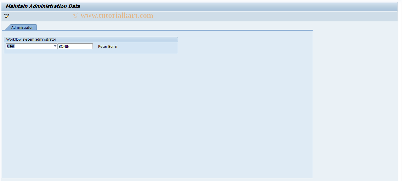 SAP TCode SWDC_RUNTIME - Maintain Administrator for Runtime