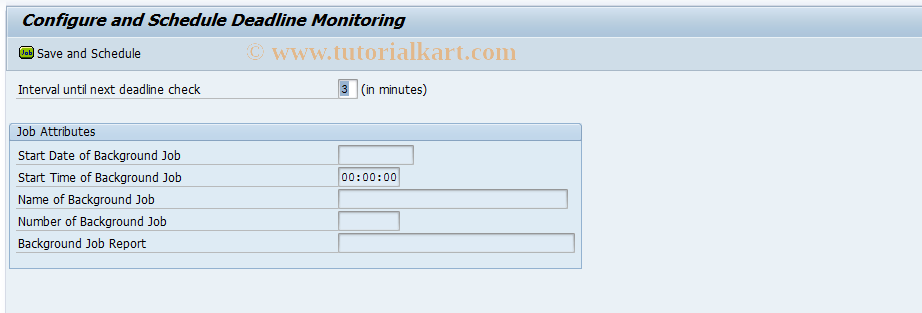 SAP TCode SWFSLSA - Maintain Deadline Monitoring