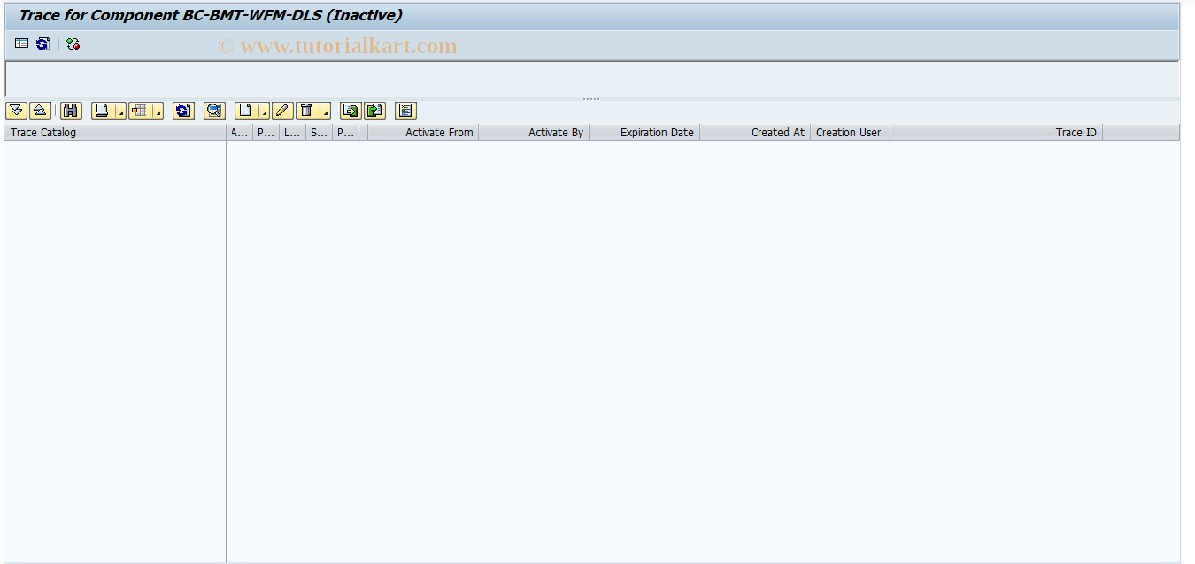 SAP TCode SWFSLST - Display Deadline-Monitoring Trace