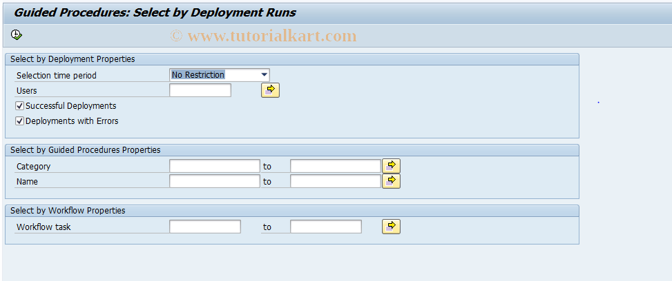 SAP TCode SWF_GP - Guided Procedures