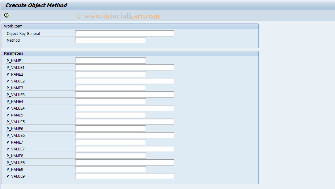 SAP TCode SWF_OBJ_EXEC - Execute Object Method