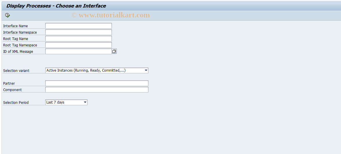 SAP TCode SWF_XI_SWI6 - Processes for a Message