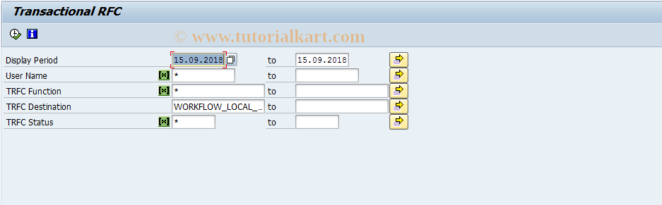 SAP TCode SWF_XI_SWU2 - RFC Monitor