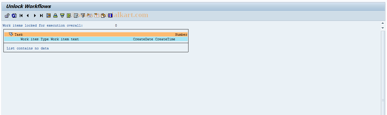 SAP TCode SWI30 - Unlock Workflows