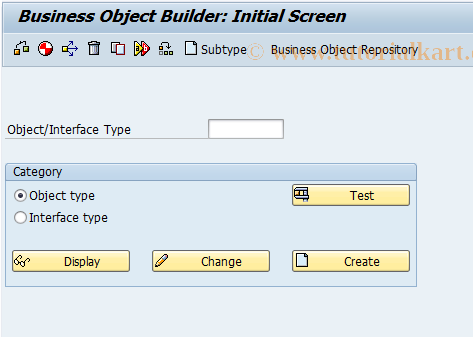 SAP TCode SWO1 - Business Object Builder