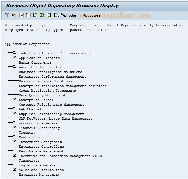 SAP TCode SWO3 - Business Object Builder